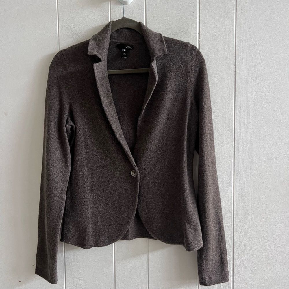 AQUA 100% Cashmere Cardigan Blazer